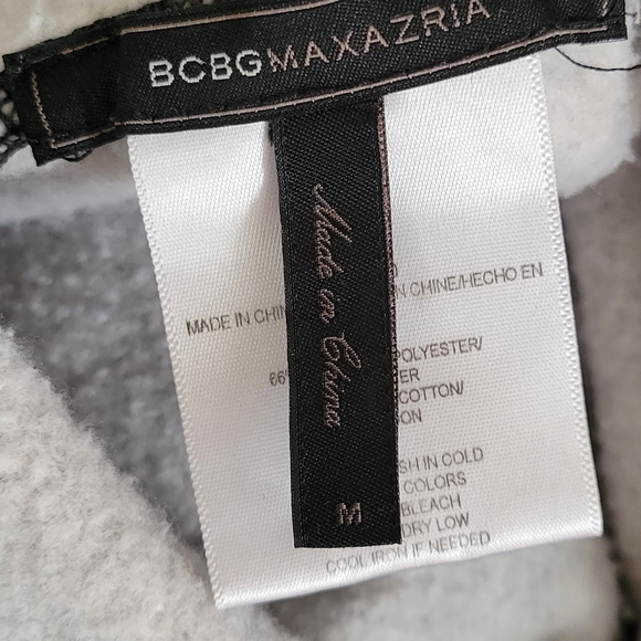 BCBGMAXAZRIA Cowl Neck Grey Sweatshirt Hoodie Size Medium - Picture 7 of 8